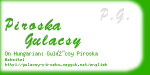 piroska gulacsy business card